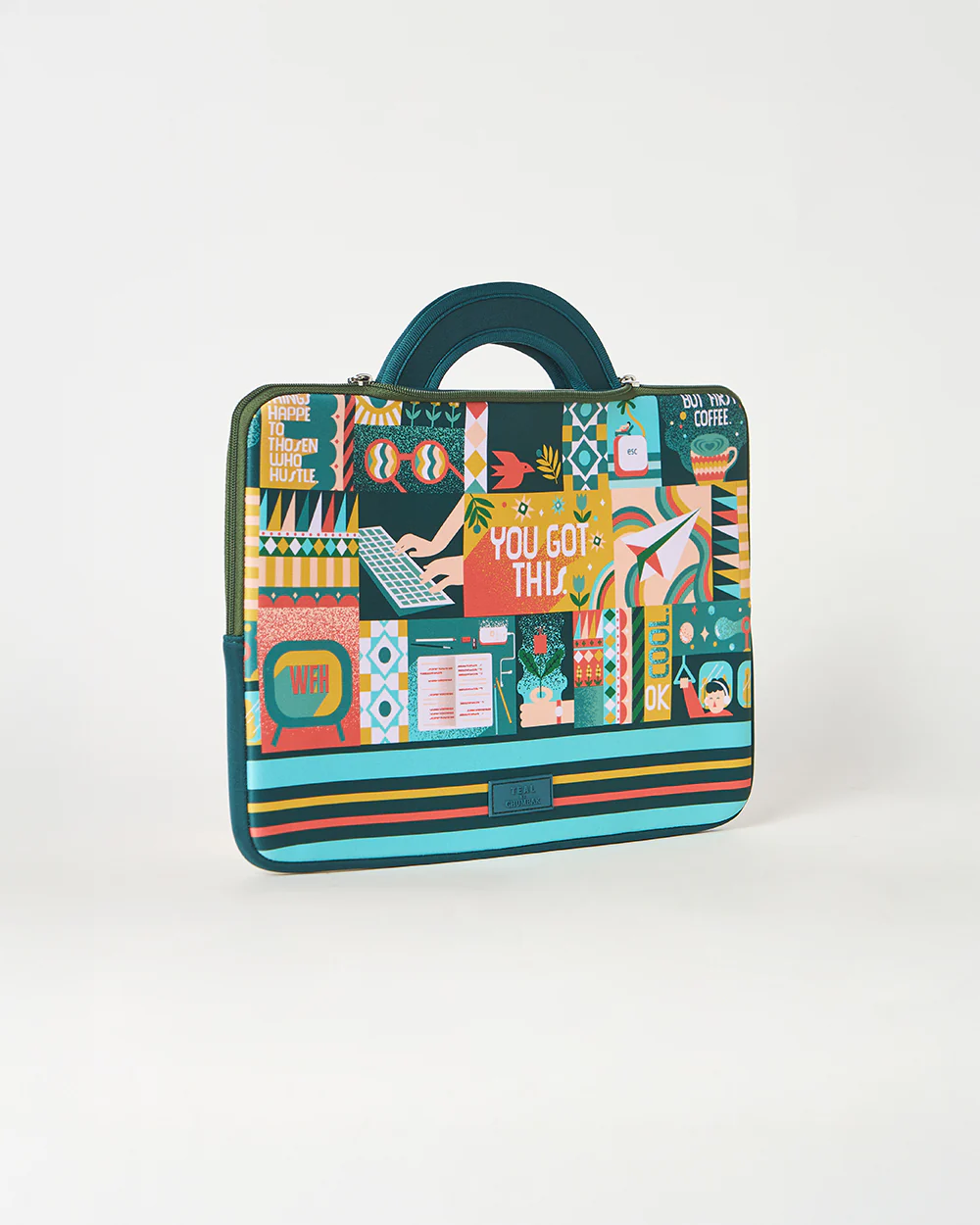 Teal by Chumbak You Got This Laptop Sleeve, 13" - Image 5