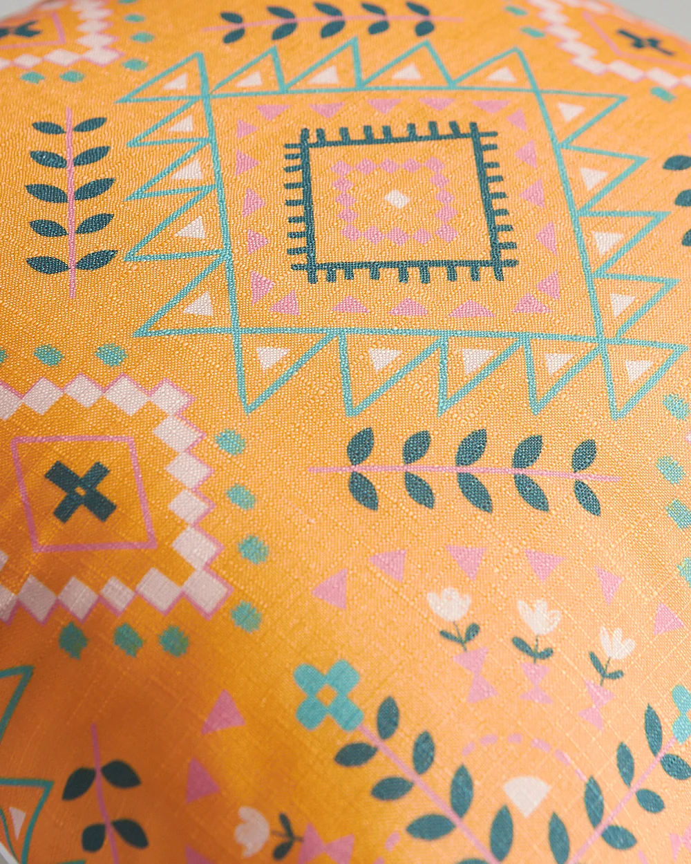 Teal by Chumbak | Mexico Aztec 16" Cushion Covers, Set of 5 - Image 5