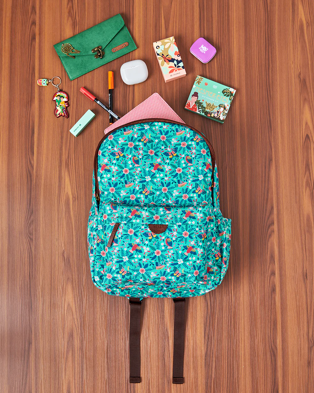 TealByChumbak Birds of Paradise Laptop Backpack - Image 8