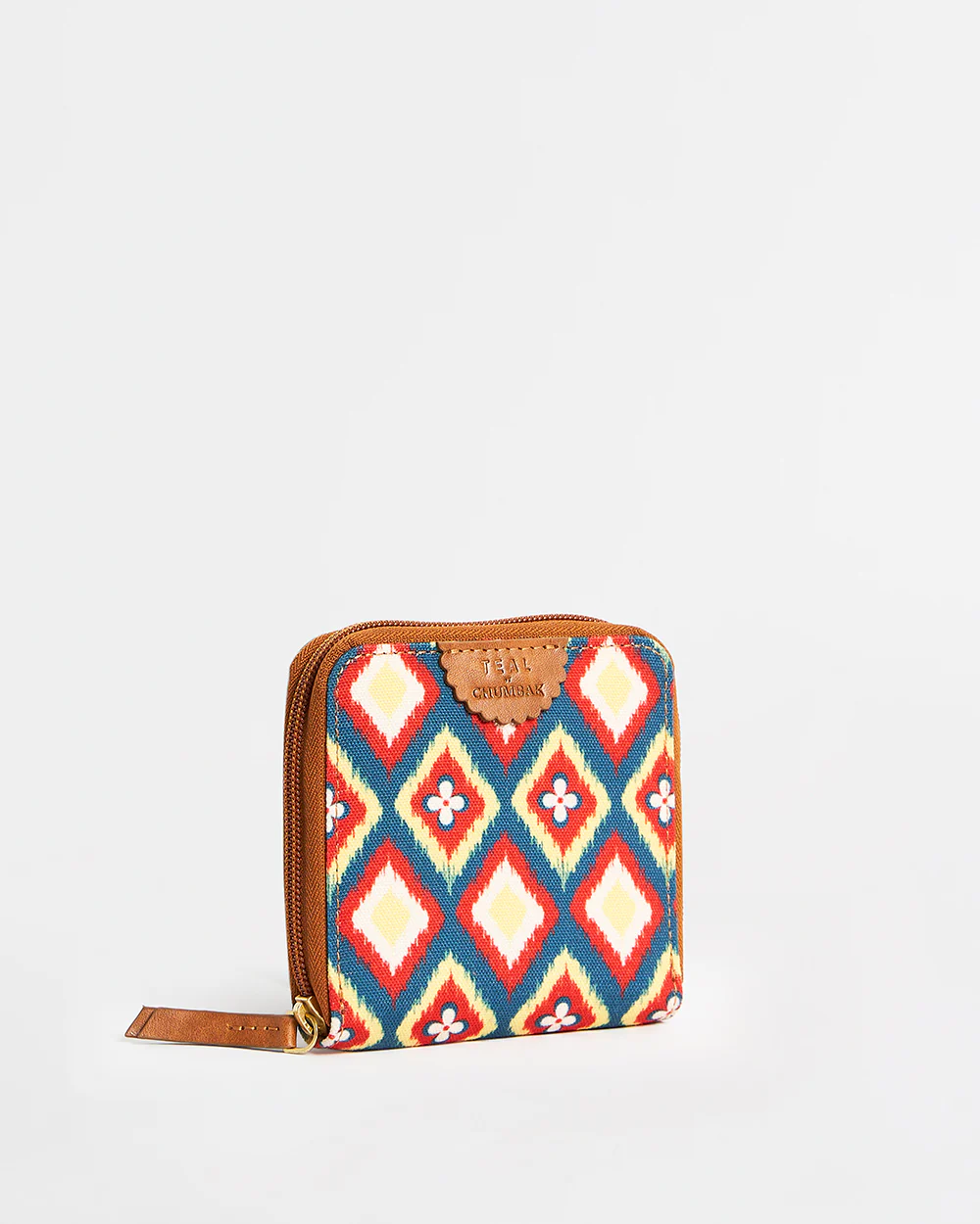 TealByChumbak Ikkat Glow Mini Wallet - Image 5