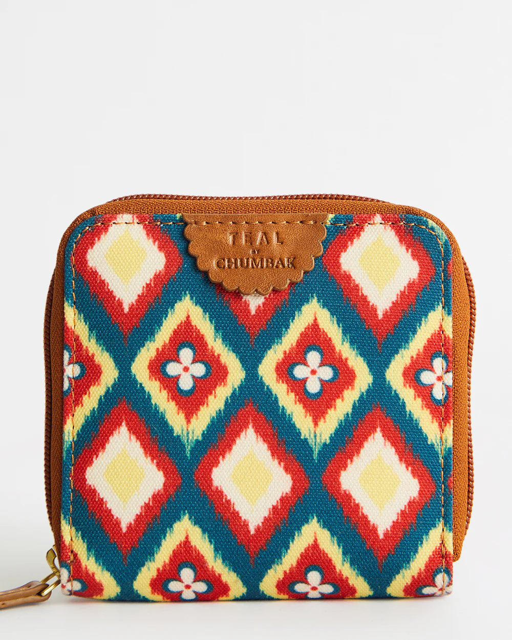 TealByChumbak Ikkat Glow Mini Wallet - Image 6