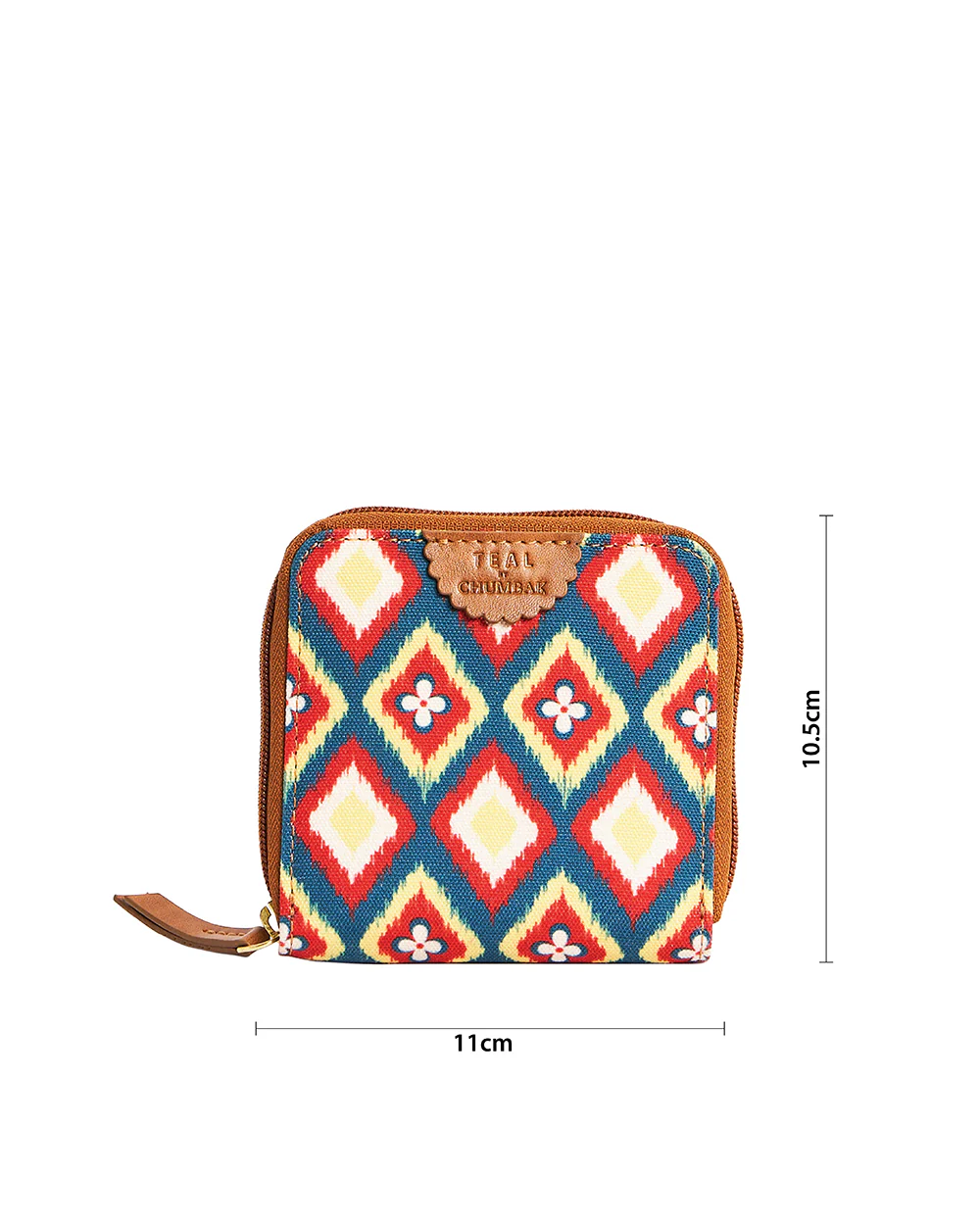 TealByChumbak Ikkat Glow Mini Wallet - Image 7
