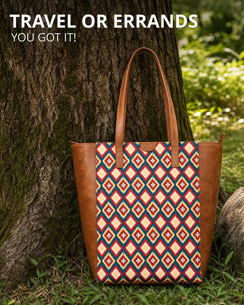 TealByChumbak Ikkat Glow Tote - Image 6