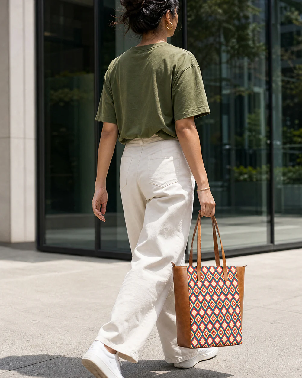 TealByChumbak Ikkat Glow Tote - Image 8