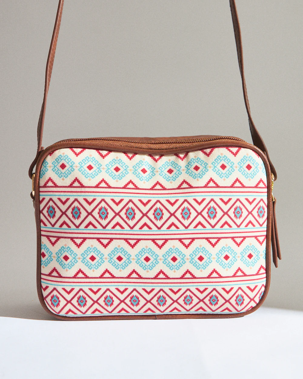 TealByChumbak Mercado Aztec Rectangular Sling Bag - Image 6