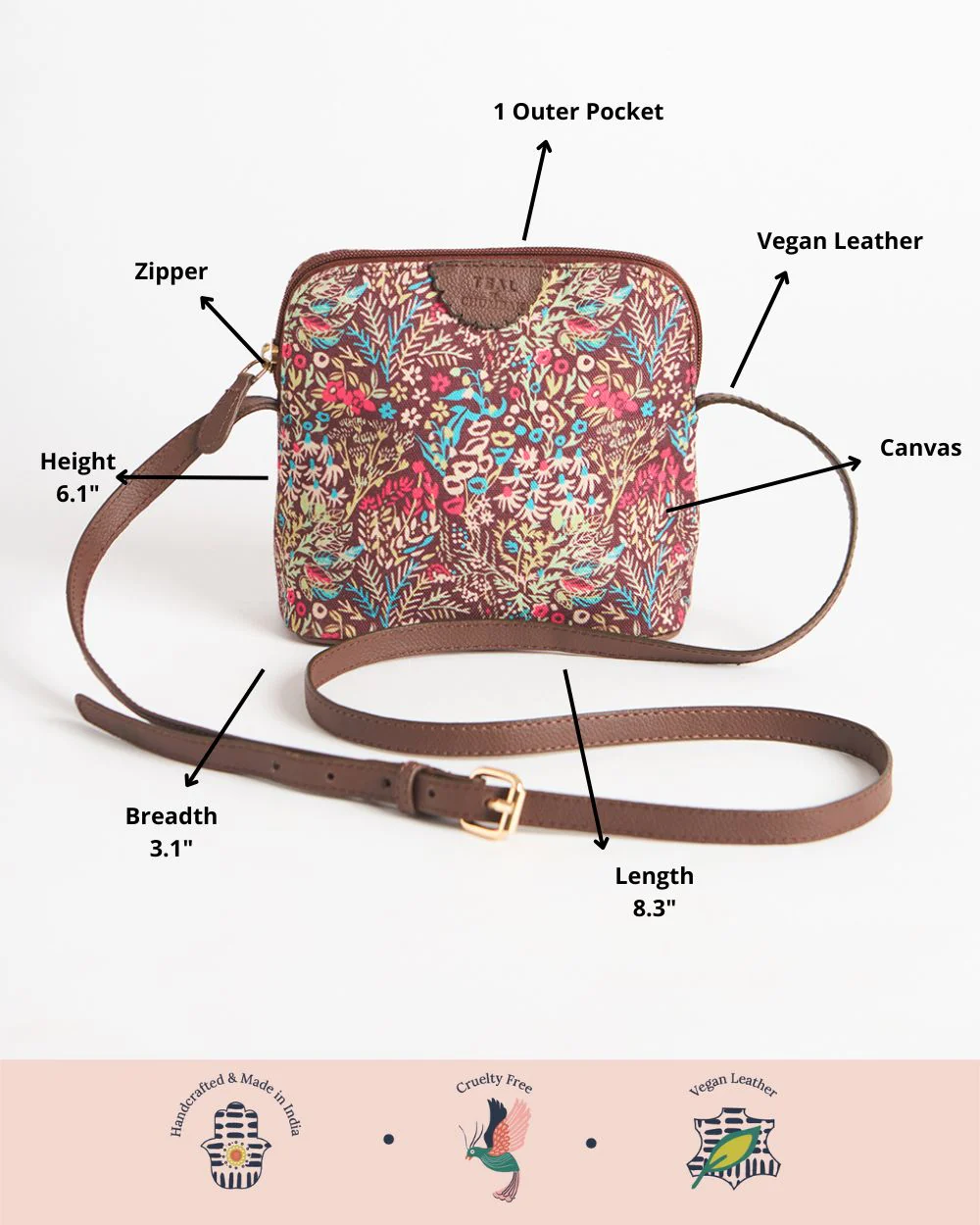 TealByChumbak Rainforest Sling Bag - Image 3