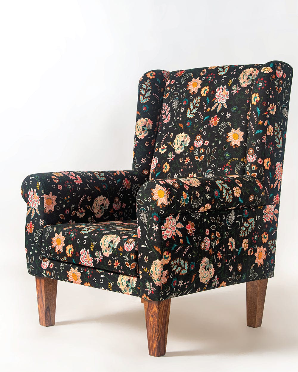 The Begum Wing Chair - Bohemian Palampore - Image 4