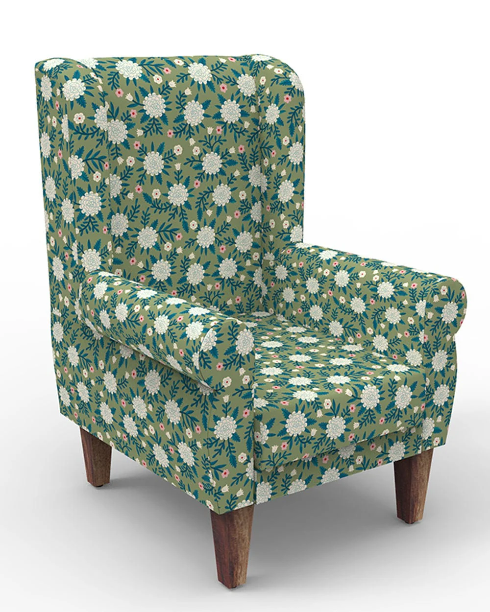 The Begum Wing Chair -Printed - Image 44