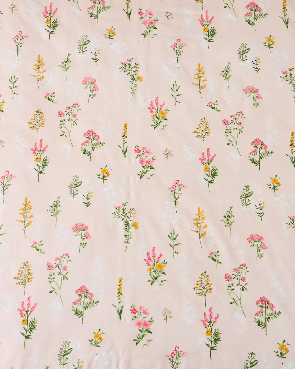 Tiny Bloom, off white -  Queen Size Bedsheet Polycotton - Image 4