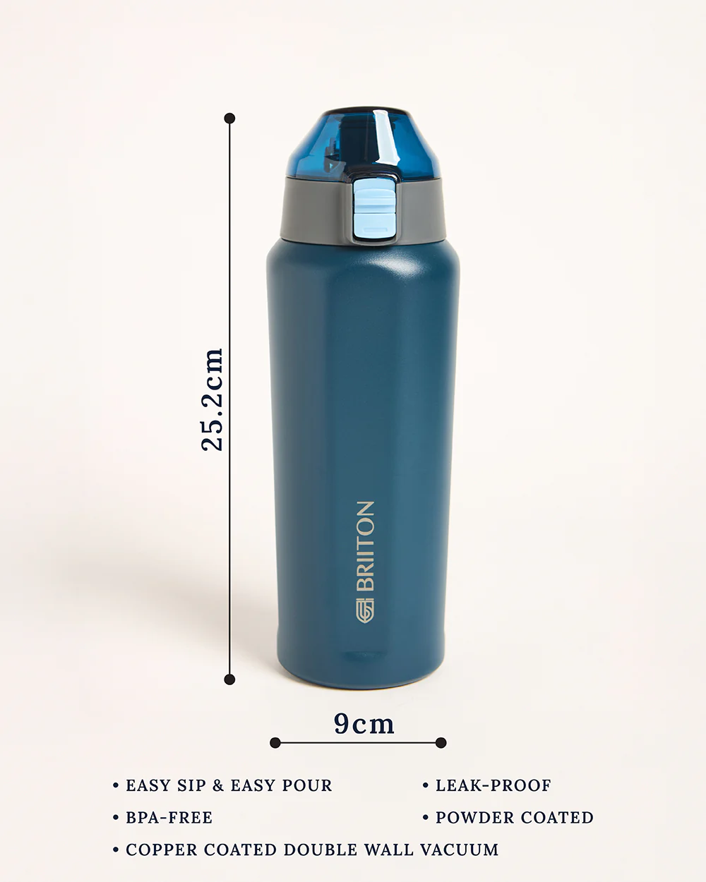 Tokyo Vacuum Bottle, 650ml - Blue - Image 3