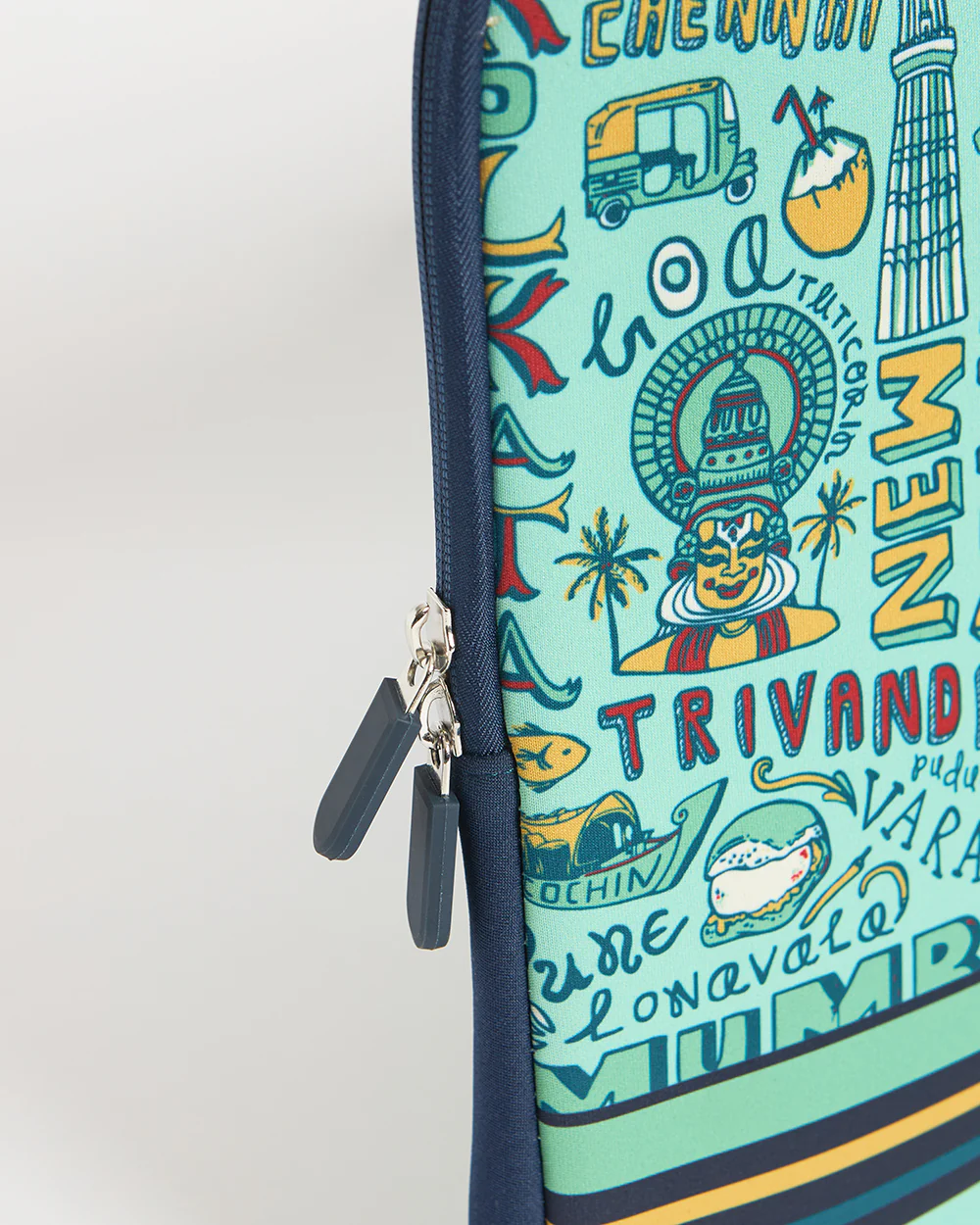 TEAL By Chumbak Traveller Laptop Sleeve - 13inch - Image 8