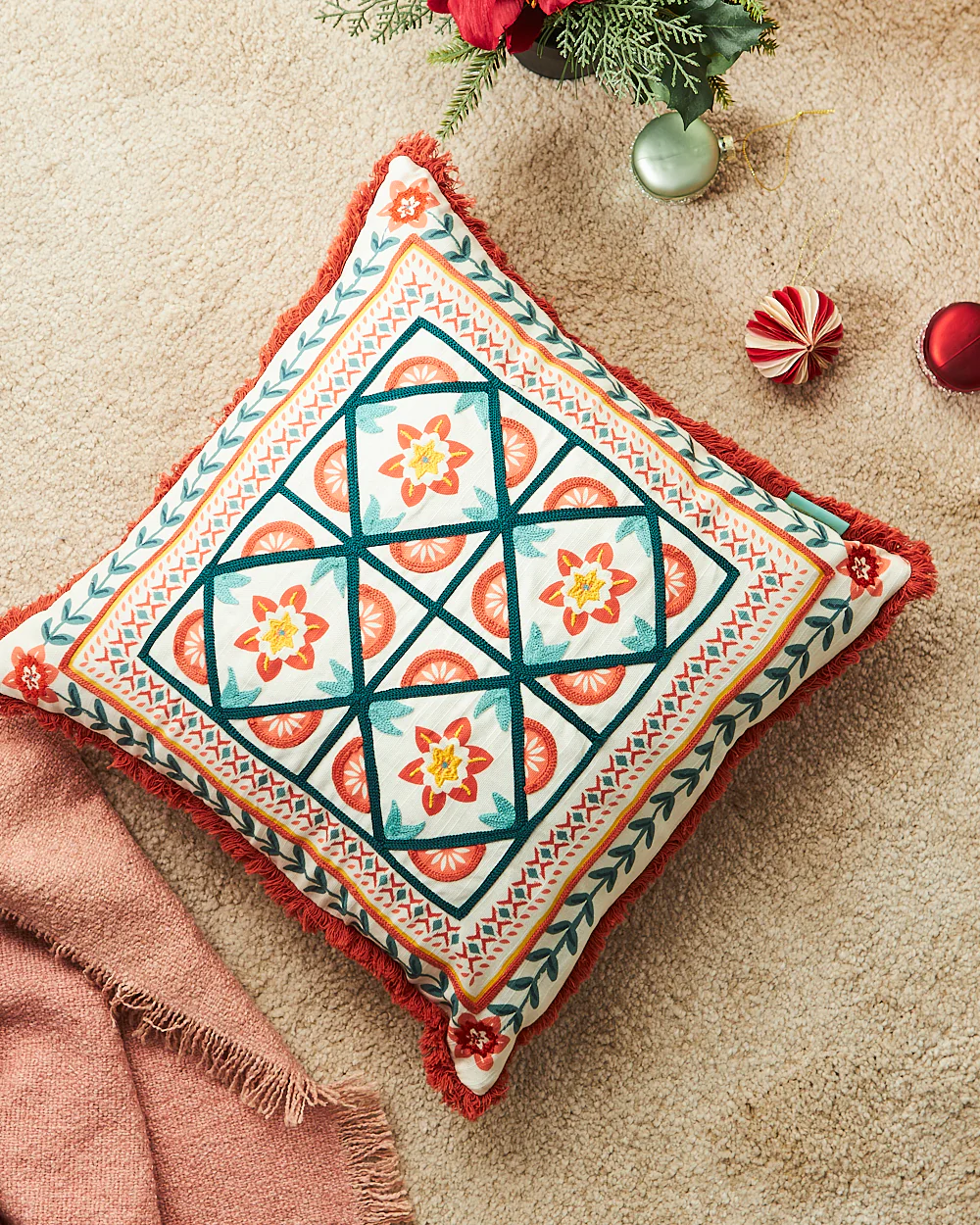 Tree of Life Mosaic Cushion Cover 16"