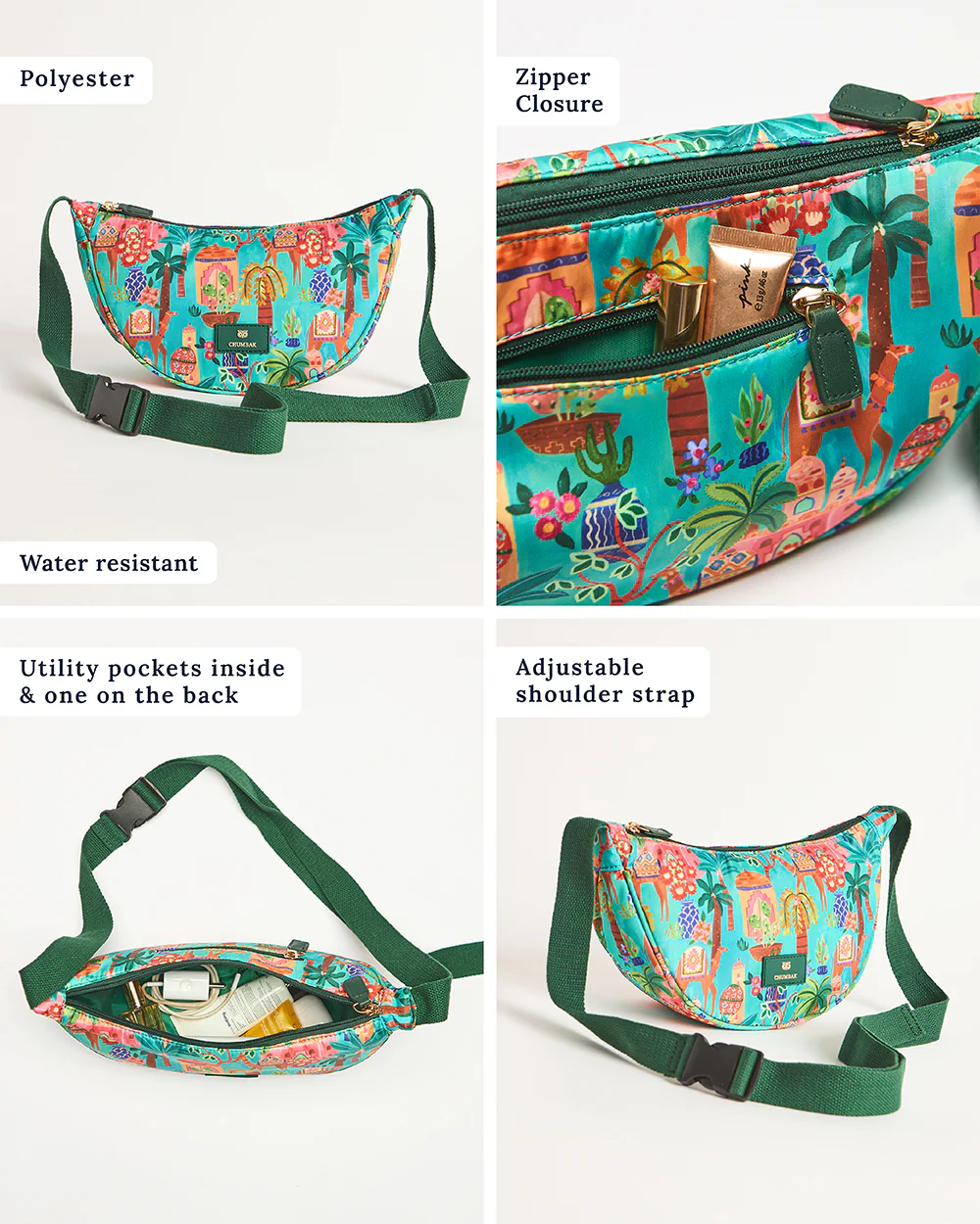 Trippy Half Moon Shoulder Bag - Jaipurscape | Digital Nomad - Image 5
