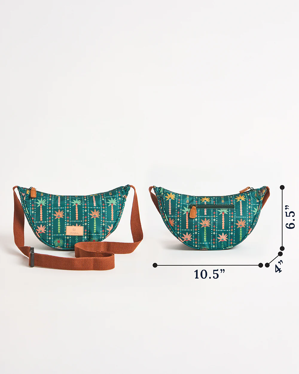 Trippy Half Moon Shoulder Bag - Palms | Digital Nomad - Image 4