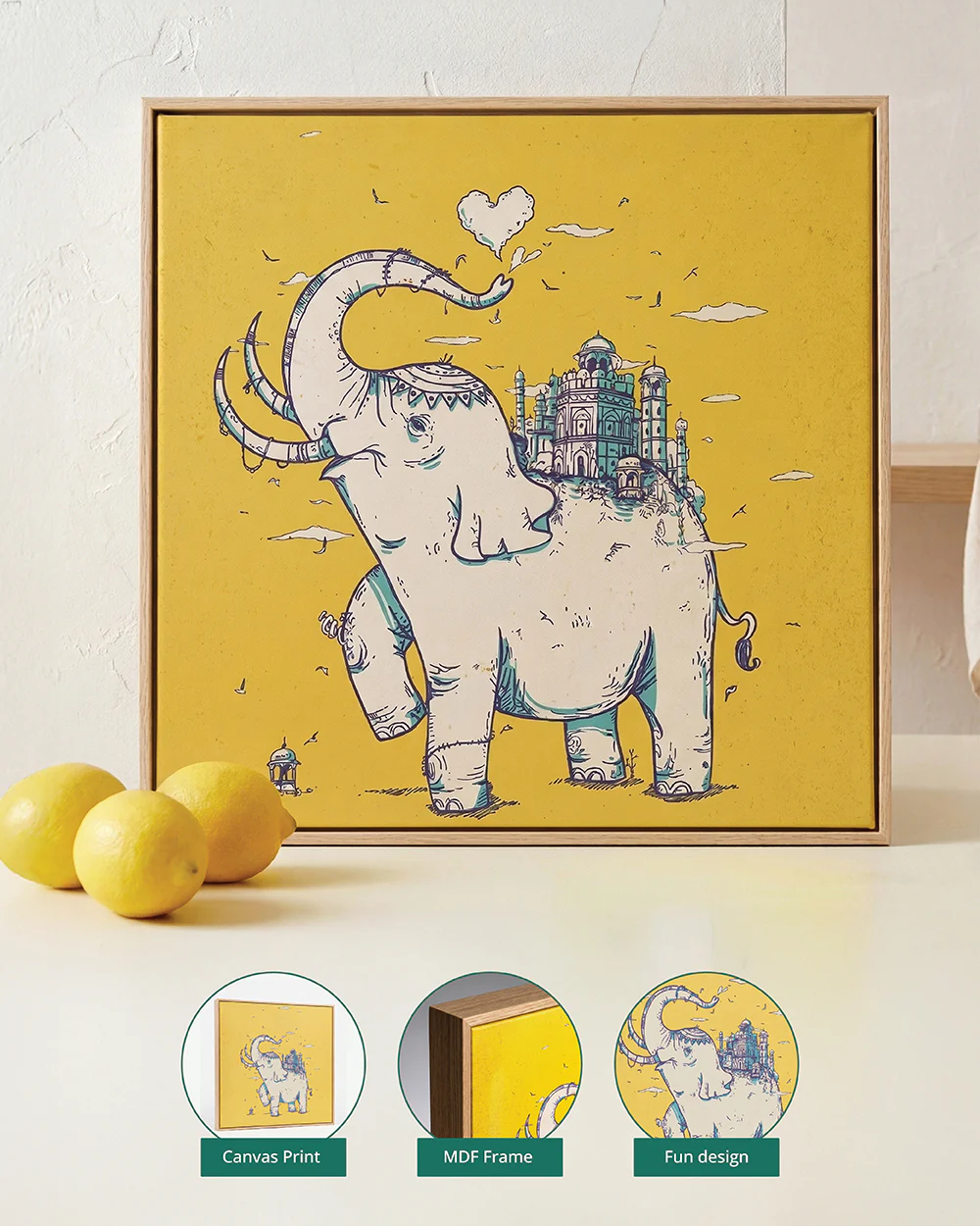 Tusker Wall Frame, 40 x 40 cm - Image 2
