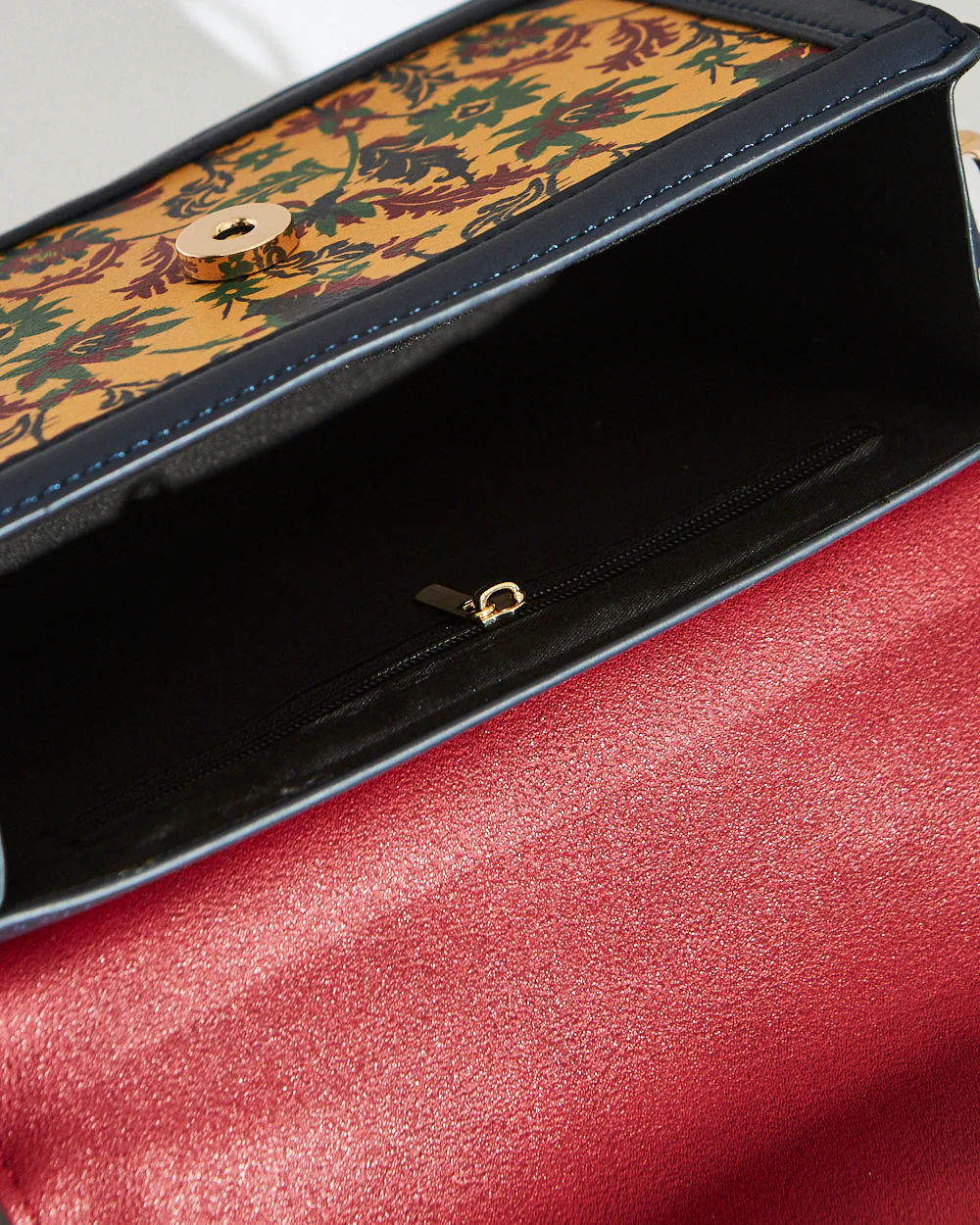 Vibrant Flowers Satchel Bag - Red - Image 8