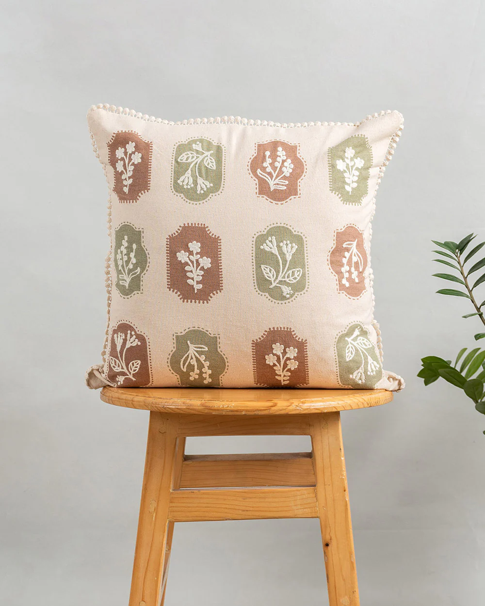 Vintage Stamp Cushion Cover, 16" - Image 2