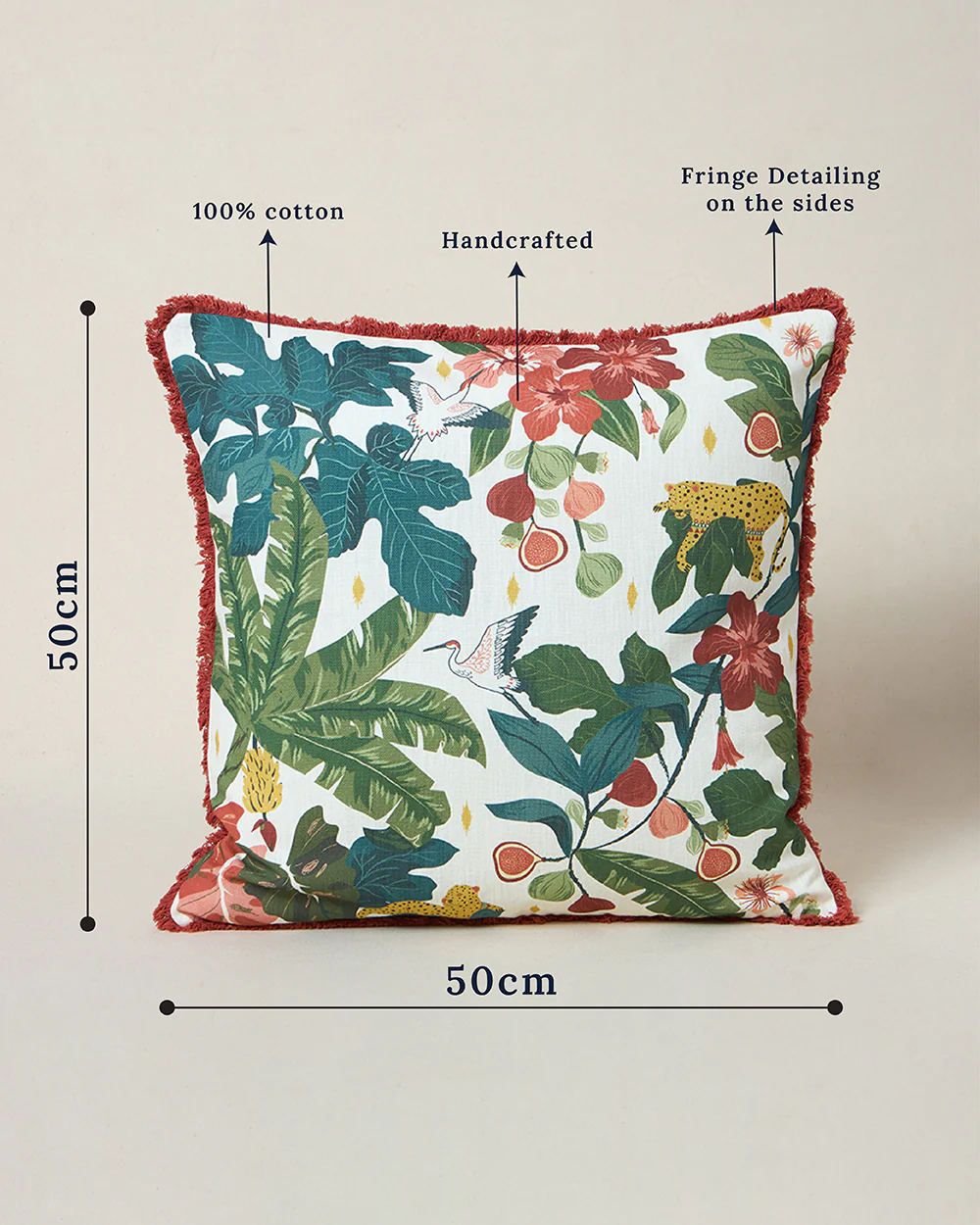 Wild Bloom Cushion Cover, 20" | Lost In Paradise - Image 5