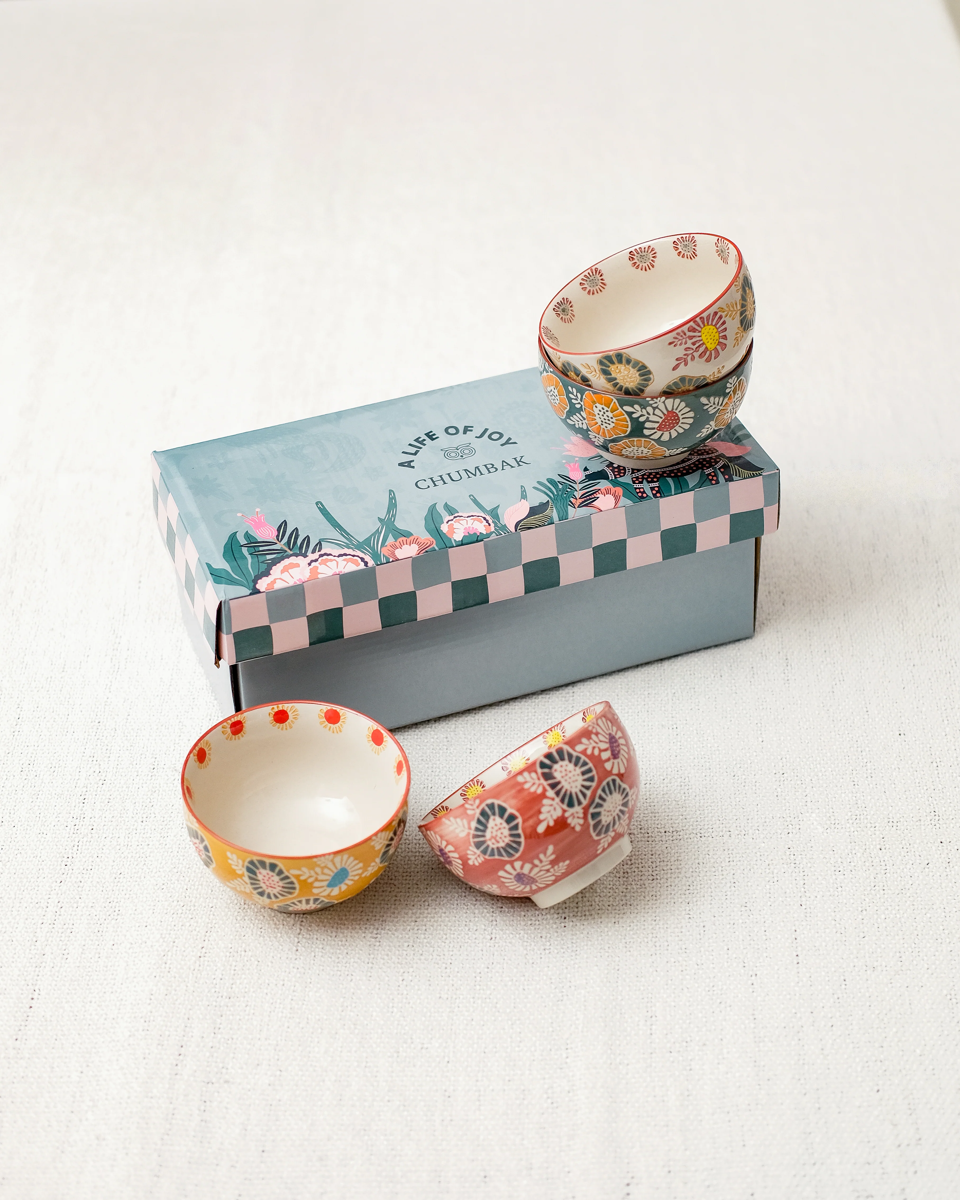 Wildflower Bowls Gift Set of 4, 220ml | Lost in Paradise - Image 3