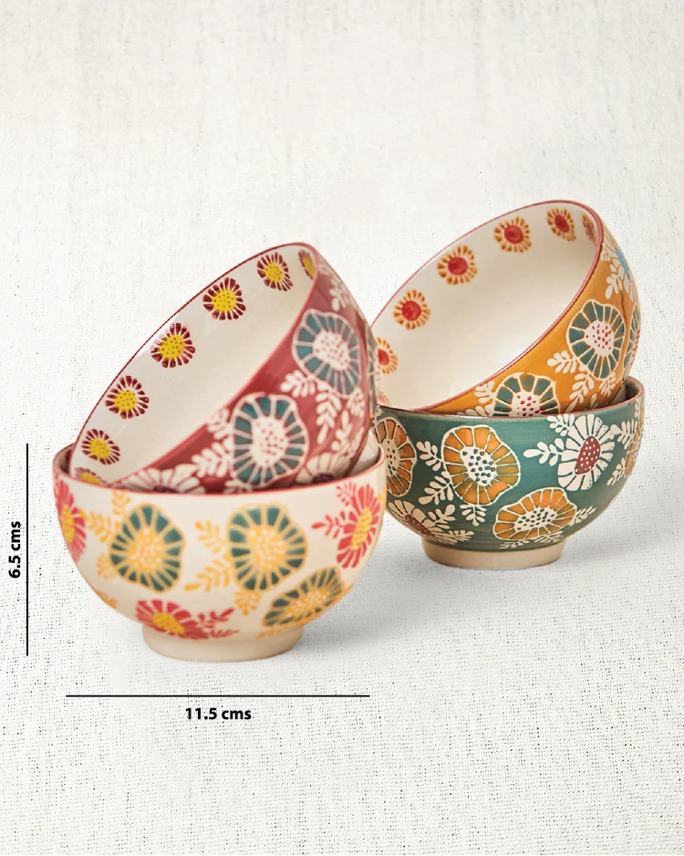 Wildflower Bowls Gift Set of 4, 220ml | Lost in Paradise - Image 7