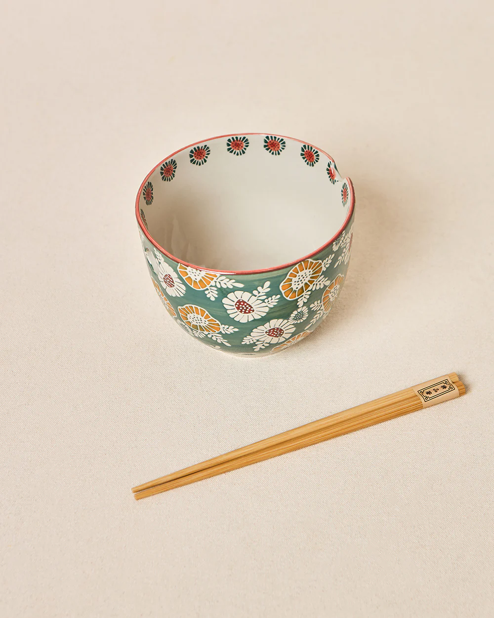 Wildflower Ramen Bowl with Chopsticks, 450ml | Lost in Paradise - Image 4