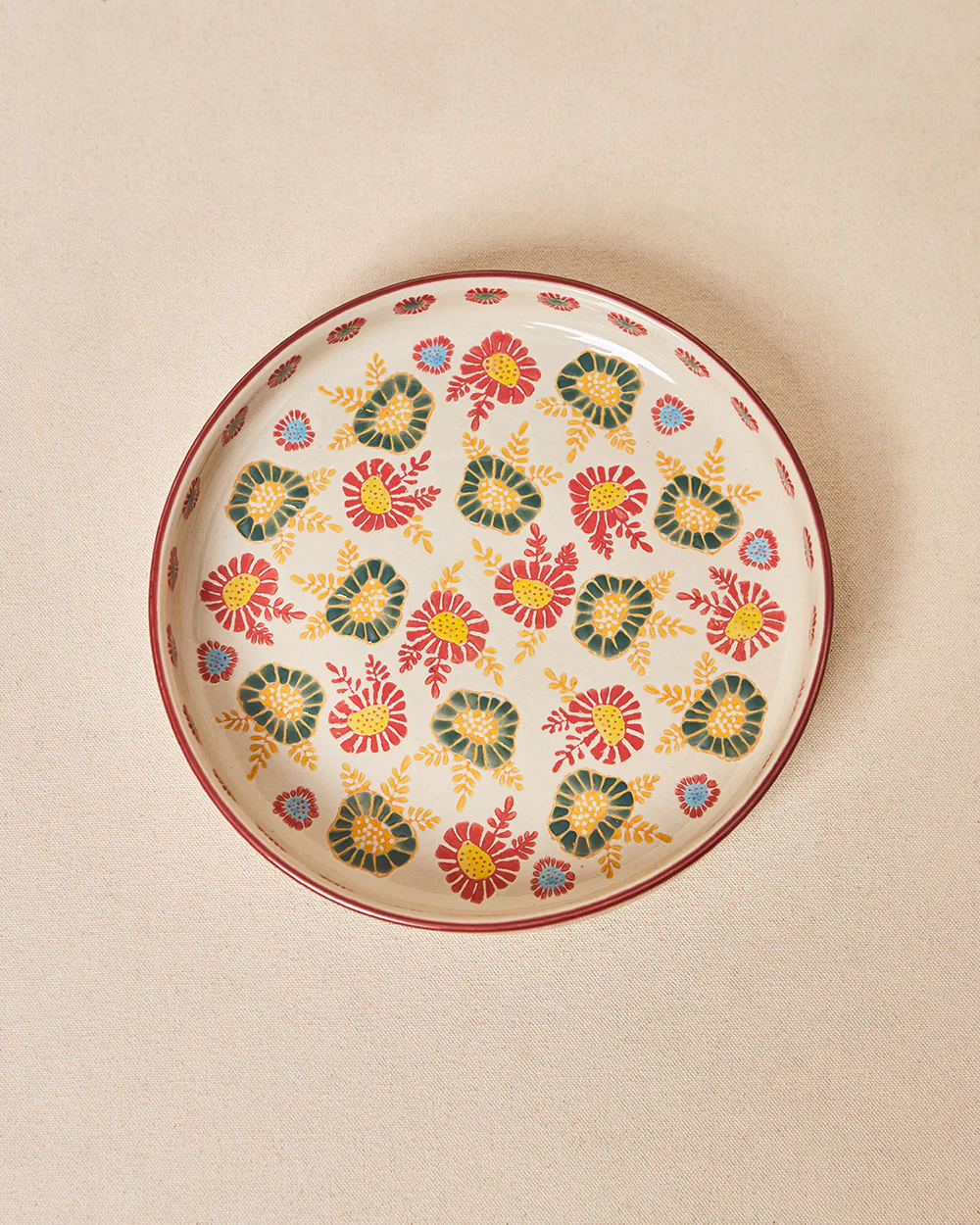 Wildflower Snack Plate, 8" dia | Lost in Paradise - Image 3