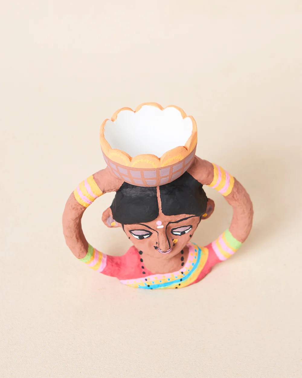 Mala Paper Mache Candle Stand | Lost in Paradise - Image 2