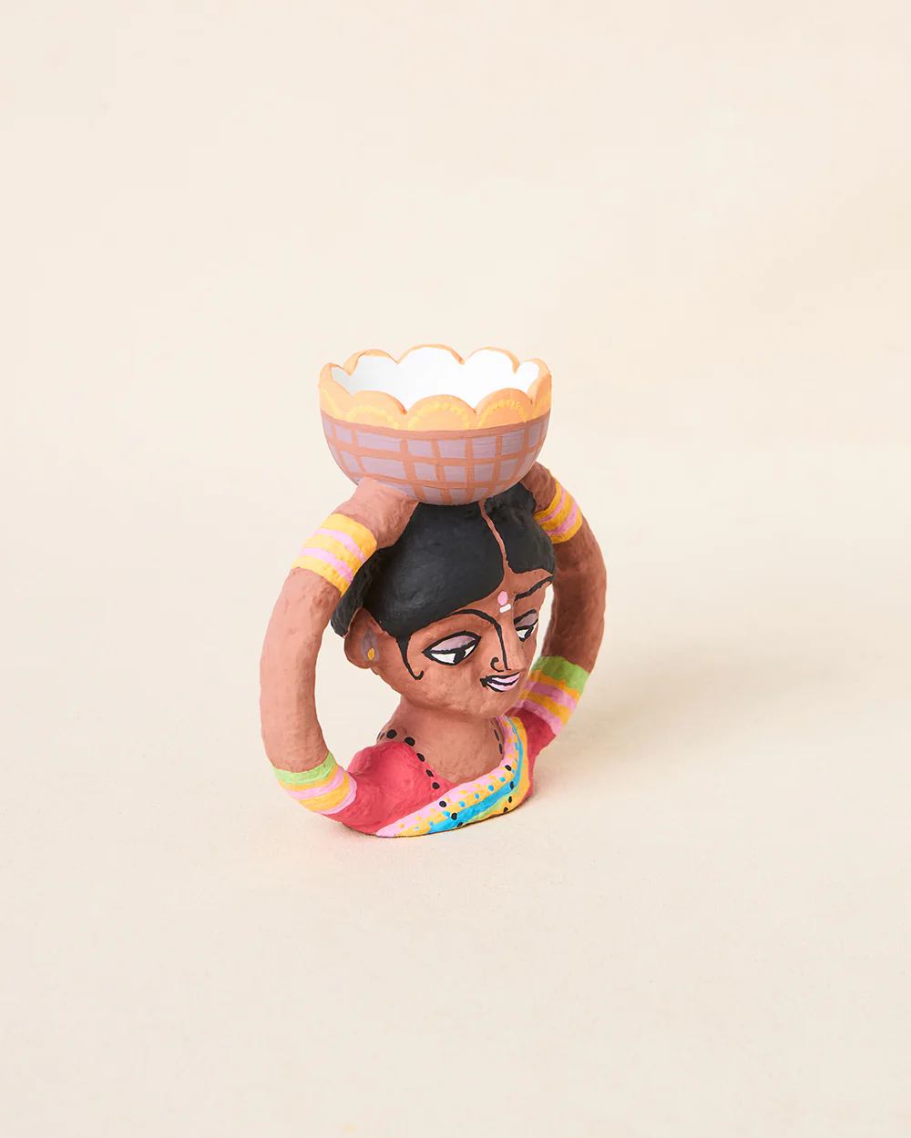 Mala Paper Mache Candle Stand | Lost in Paradise - Image 3