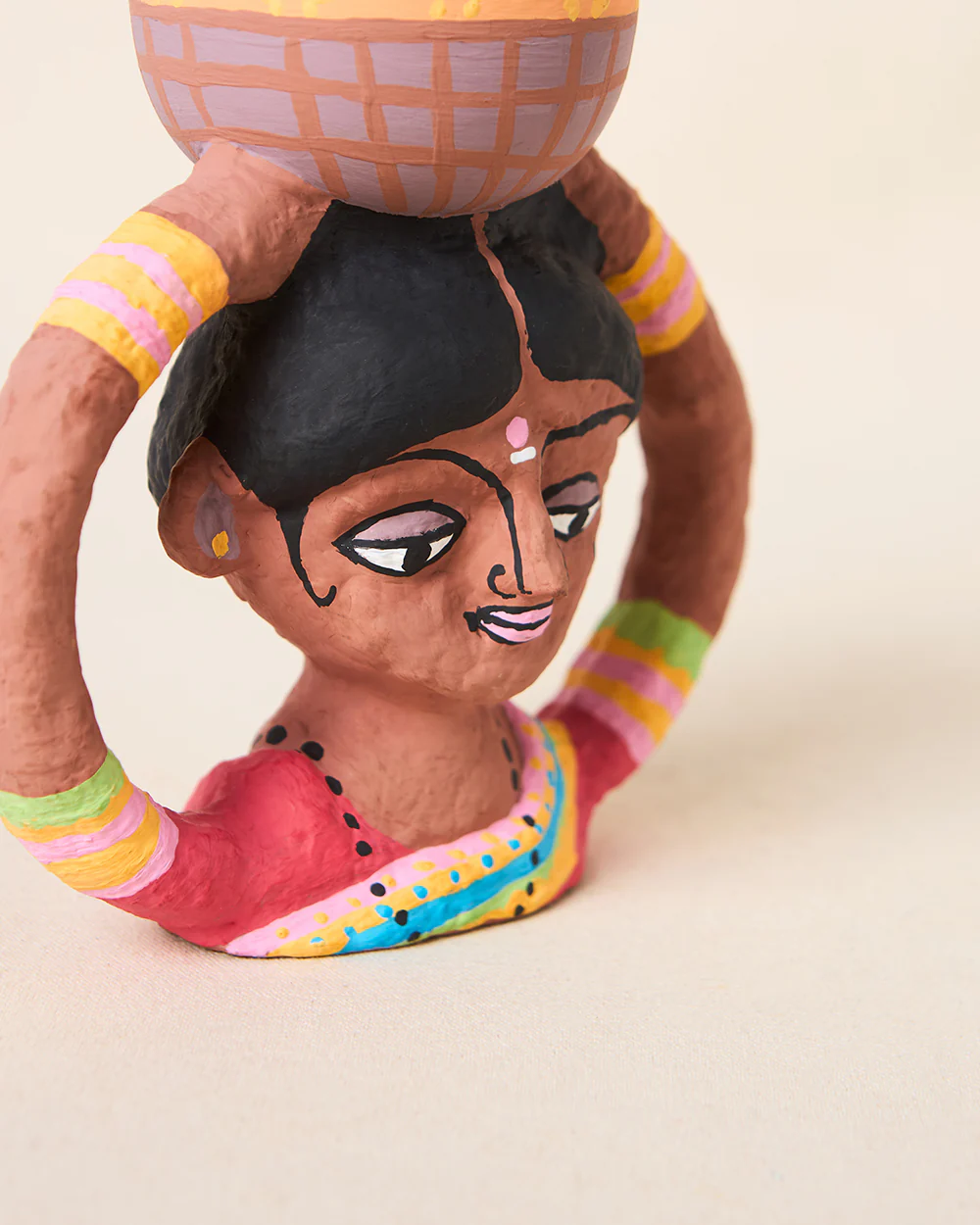 Mala Paper Mache Candle Stand | Lost in Paradise - Image 4
